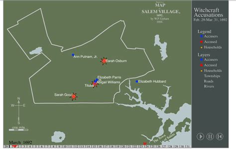 Map of Witchcraft - The Salem Witch Trials