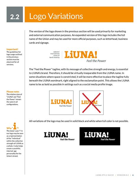 LIUNA Style Guide - Laborers' International Union of North America