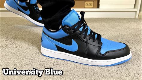 Air Jordan 1 Low University Blue Review& On foot - YouTube