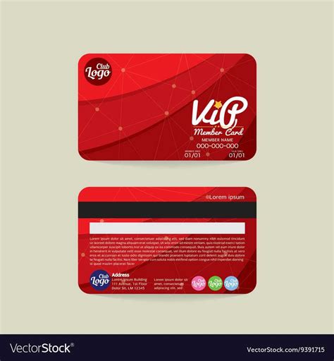 Front And Back Vip Member Card Template intended for Template For ...