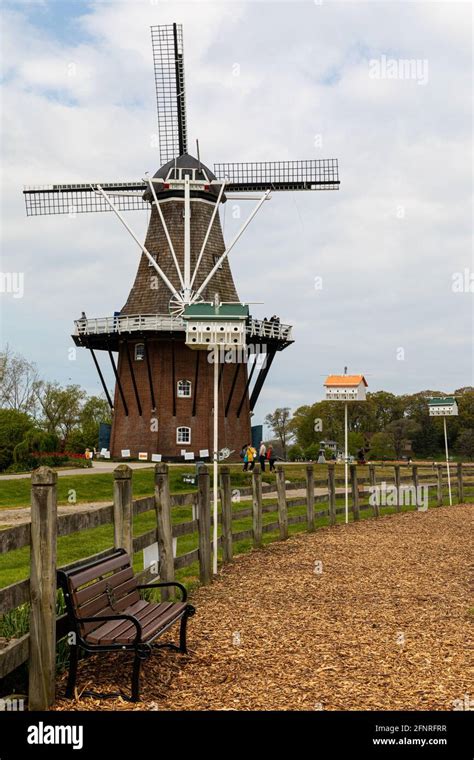 Windmill at Island Garden, Holland Michigan Stock Photo - Alamy