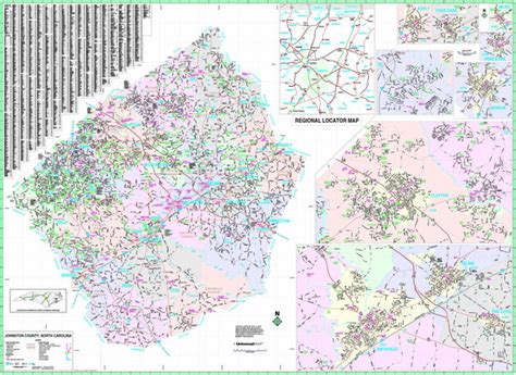 Johnston County, NC Wall Map Wall Map | Maps.com.com