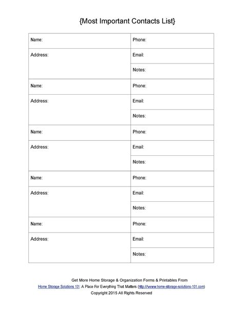 40 Phone & Email Contact List Templates [Word, Excel] ᐅ TemplateLab