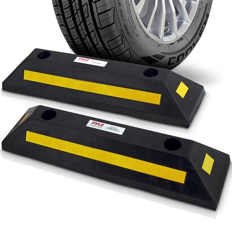 Buy Garage Floor Stops for Vehicles - 2PC Heavy Duty Rubber Vehicle ...