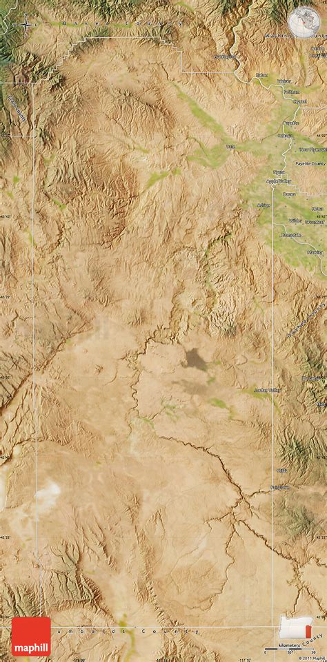 Satellite Map of Malheur County