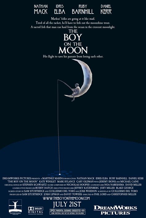 Dreamworks Boy Fishing On The Moon