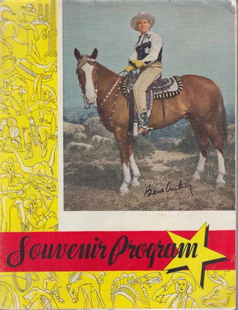 Gene Autry Show souvenir program 1950s Pat Buttram Rufe Davis Barbara ...