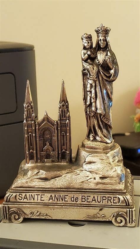 Saint Anne De Beaupre Statue W/Child Cathedral Plays Music France for ...