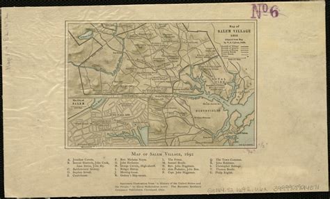 Map of Salem Village 1692 - Digital Commonwealth Fotos Históricas, Arte ...