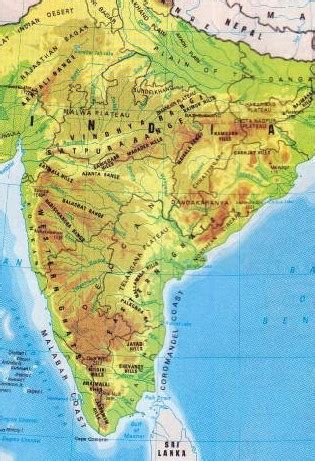 Southern Plateau Map Of India