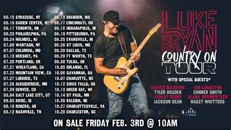 Luke Bryan Announces New 'Country On Tour' with Special Guests