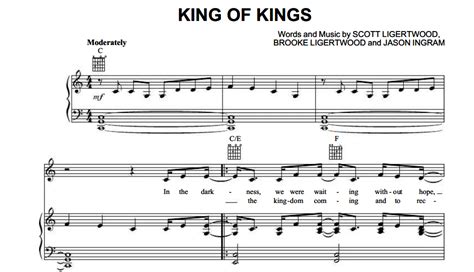 Hillsong Worship-King Of Kings Free Sheet Music PDF for Piano | The ...