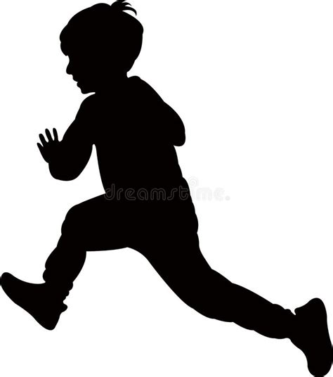 Child Boy Running Silhouette Stock Illustrations – 985 Child Boy ...