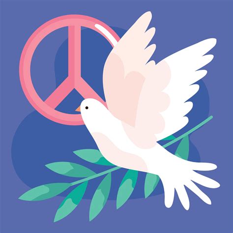 peace dove with symbol 10478650 Vector Art at Vecteezy