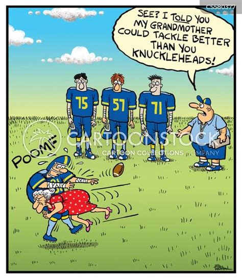 Football Tackle Cartoons and Comics - funny pictures from CartoonStock