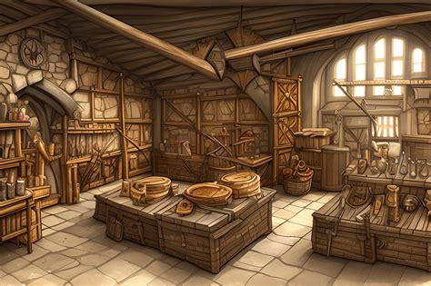 3D Scene Medieval Armory Shop · Creative Fabrica