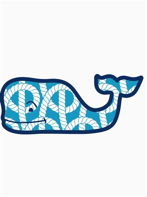 Vineyard Vines Nautical Rope Whale | Vineyard vines stickers, Cute ...