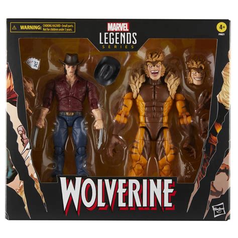 Marvel Legends Series Marvel's Logan vs Sabretooth, Wolverine 50th ...