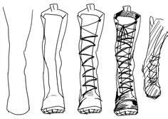 Combat Boots Drawing Reference Combat boots drawing at ...