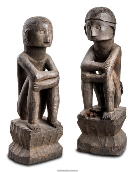 A Pair of Ifugao Figures, Lagawe Style, Luzon Islands, Philippines in ...