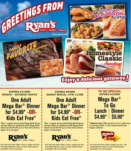 (Dinner) Ryan's Buffet Printable Restaurant Coupons | Flickr