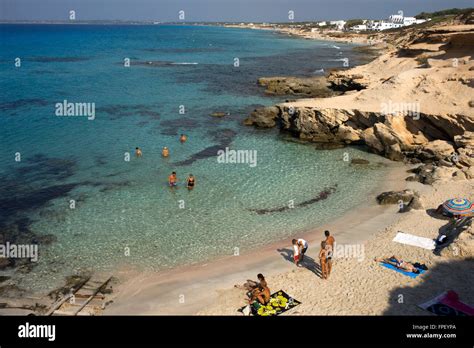 Es caló des Mort, Migjorn beach, Formentera, Balears Islands, Spain ...