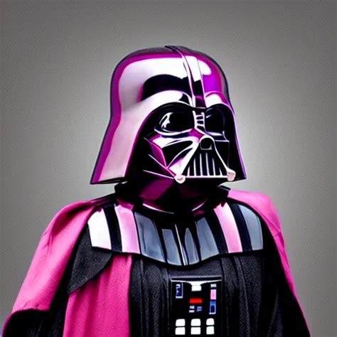 a photo of a chrome pink darth vader helmet very | Stable Diffusion ...