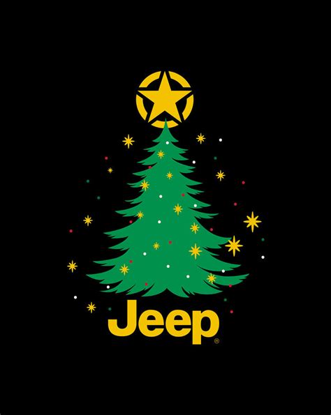 Jeep Christmas Tree Digital Art by Frank Nguyen