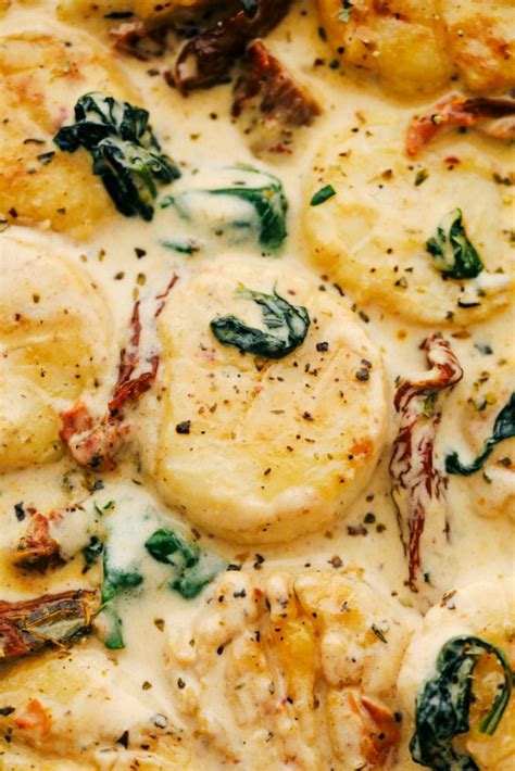 Amazing Creamy Tuscan Garlic Scallops – Recipe Ocean