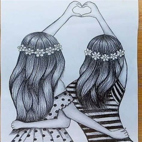 Pencil Drawing For Friendship