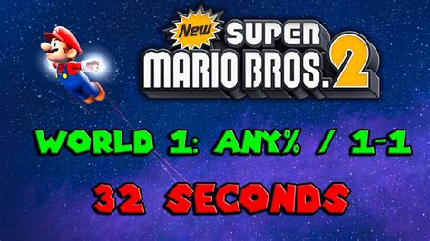 New Super Mario Bros 2 / SPEEDRUN / (WR) [World 1: Any% • 1-1] In 32 ...