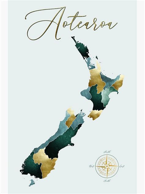 "Aotearoa New Zealand Map" Poster by UrbanEpiphany | Redbubble