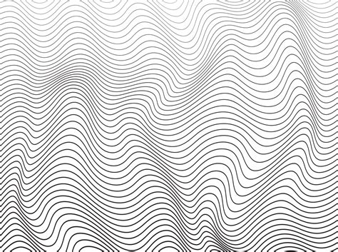 Abstract stripe background in black and white with wavy lines pattern ...