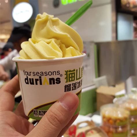 Durian Ice-cream at Musang King by Four Seasons Durians - Halal Tag ...