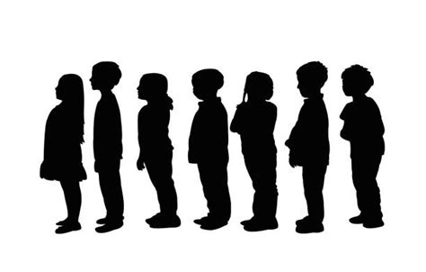 Best Kids Lining Up Illustrations, Royalty-Free Vector Graphics & Clip ...