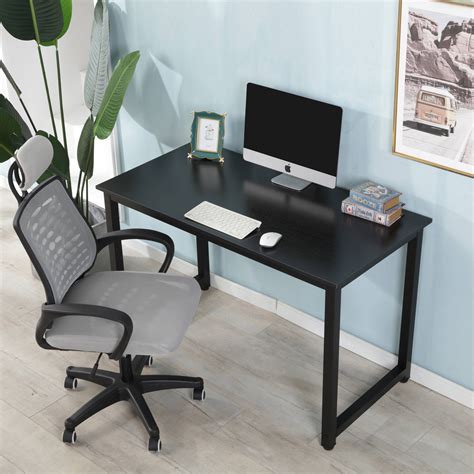 Computer Desks for Small Place, 47" Modern Wooden Computer Table, Heavy ...