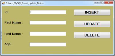 C# And MySQL - How To Insert Update Delete Data In MySQL Database Using ...