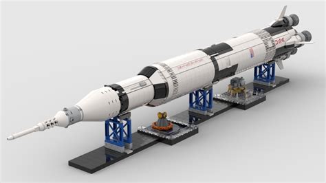 Display Stand For LEGO® Ideas: NASA Apollo Saturn V (92176) — Wicked ...