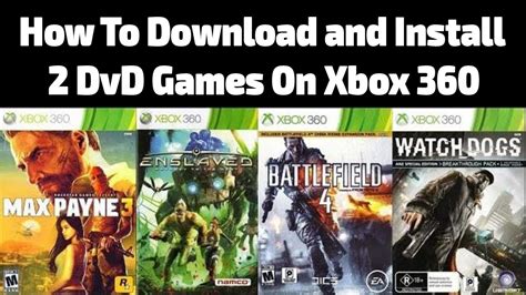 How to Download and Install 2 DvD Games on Xbox 360 - YouTube