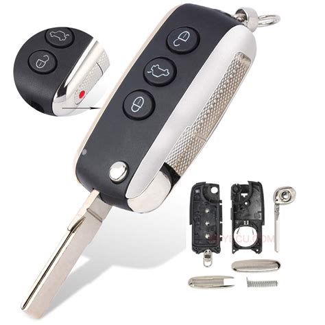 Buy Keyecu Flip Remote Key Shell Case Fob 3+1 Button for Bentley ...