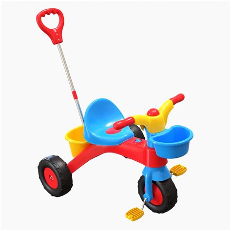 Children Trike Tricycle With Parent Handle 3D Model - TurboSquid 1824827