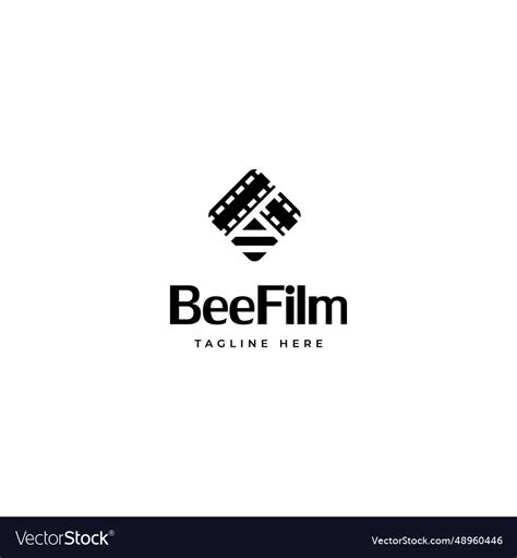 Bee film logo Royalty Free Vector Image - VectorStock