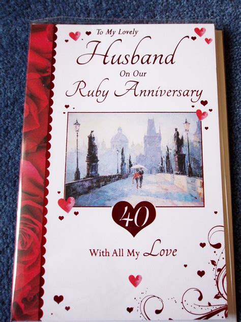 Ruby Anniversary Husband MTL011 - Coral4Cards