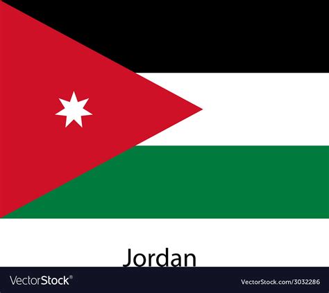 Flag of the country jordan Royalty Free Vector Image