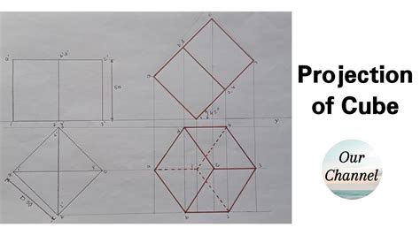 Projection of Cube | Engineering Drawing | Easy Method #trending #viral ...