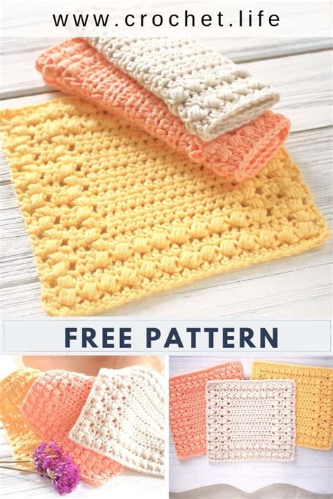 Cottage Square DIY Crochet Dishcloth - Crochet Life