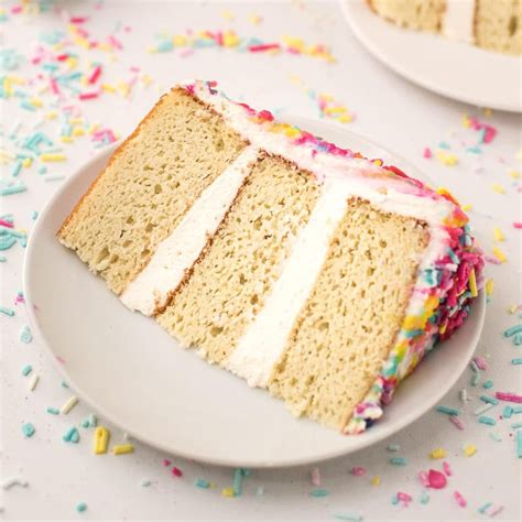 A low carb homemade birthday cake complete with creamy sweet frosting ...