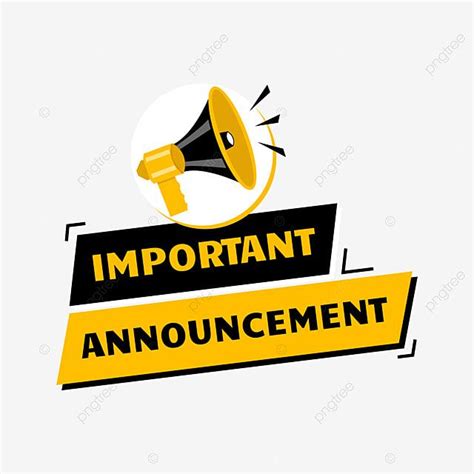 Important Announcement Vector Hd PNG Images, Important Announcement ...