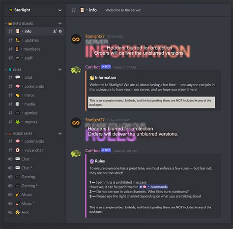 Beautiful Discord Server Template + Editable Headers