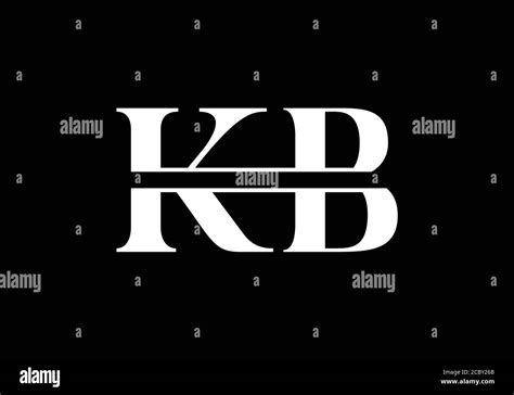 Initial Monogram Letter K B Logo Design Vector Template. K B Letter ...